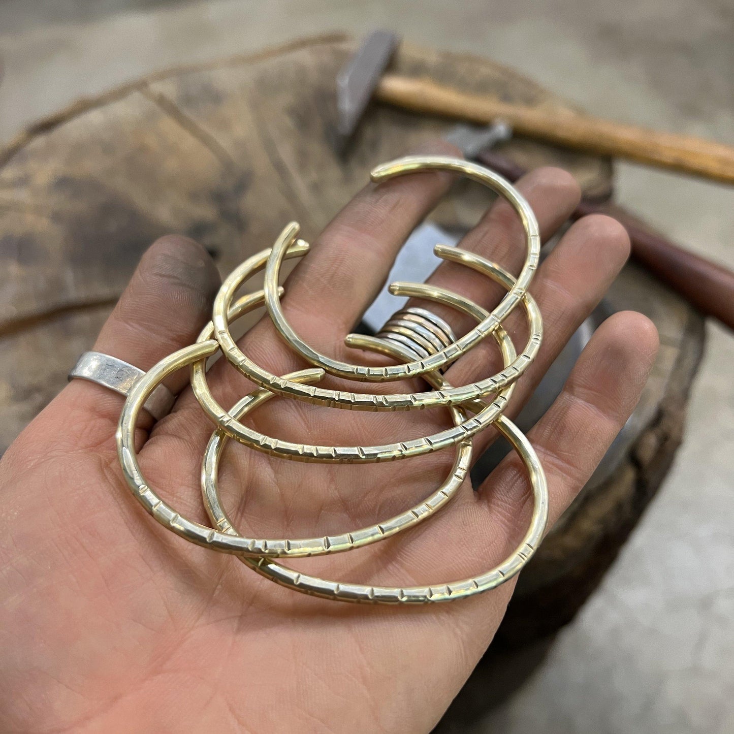 Hammered Bangles and Cuffs - 3.5 hours