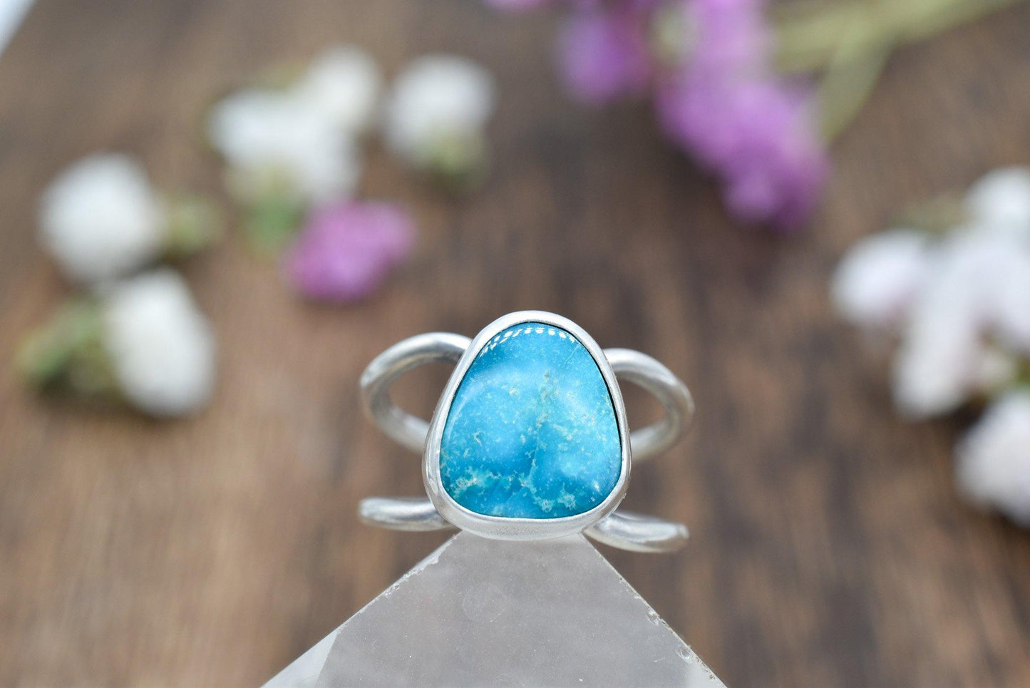 Turquoise Mountain, Open Band Ring - Size 5