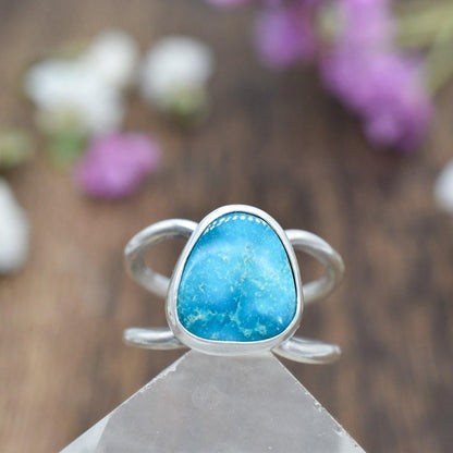 Turquoise Mountain, Open Band Ring - Size 5