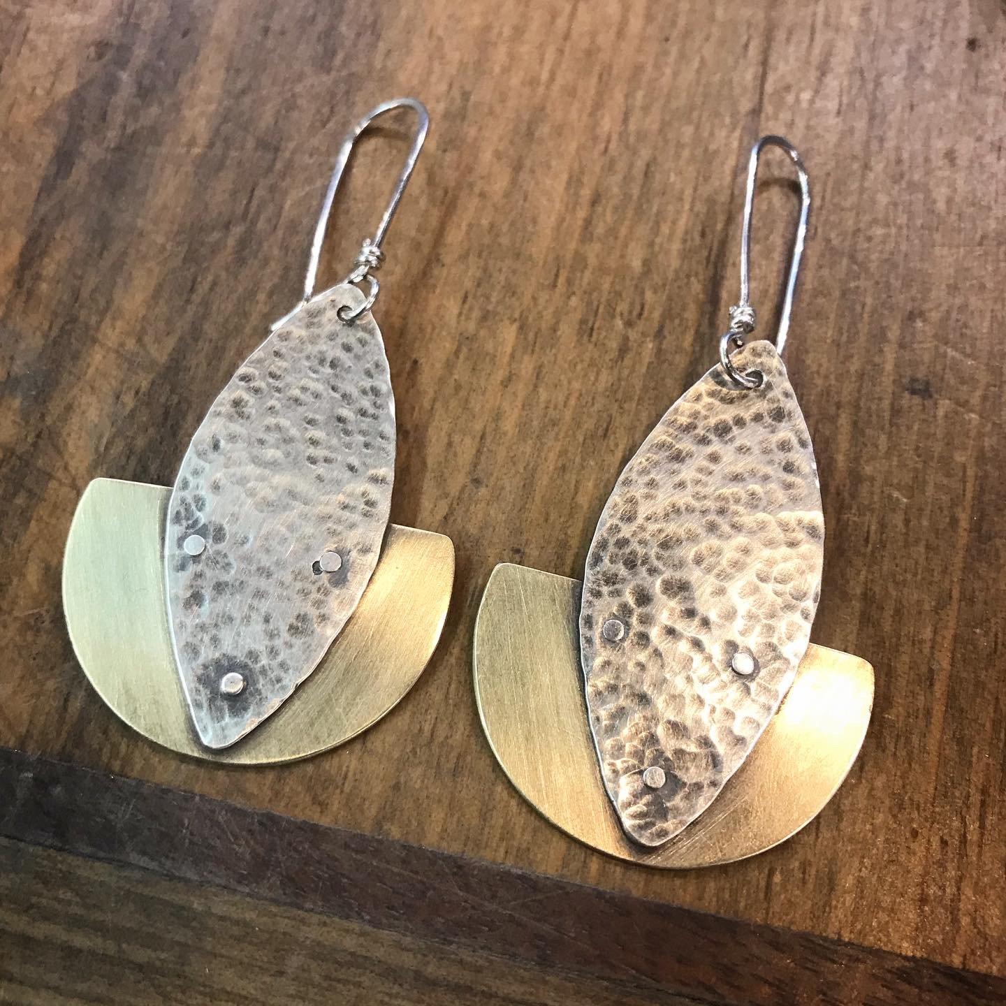 Rivets and Texture: Statement Earrings or Pendant - 4 hours