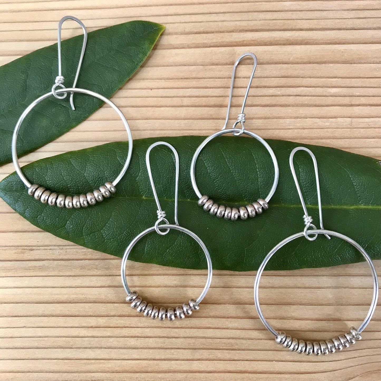 Beaded Hoops - Small or Large