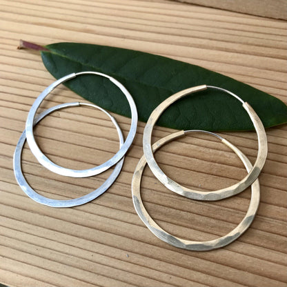 Tension Hoops - Silver or Gold Fill