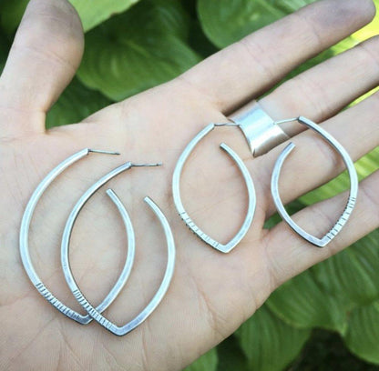 Hand Forged Hoops and Stud Earrings - 4 hours